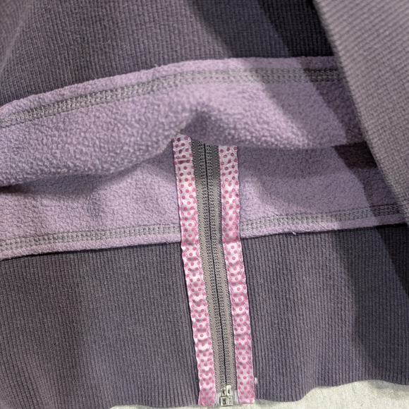 Lululemon Full Zip Scuba Hoodie Women's 8 Medium Gray Purple - Picture 11 of 13